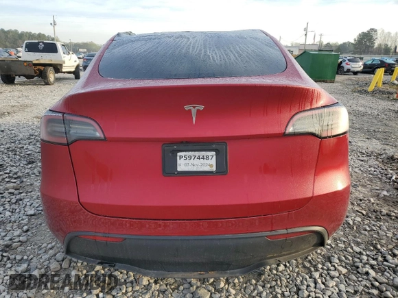 2024 Tesla Model Y with VIN 7SAYGDED2RA331985, listed as a Copart auction lot 50849025 with 6,108 mi miles and Salvage title. Bid and sale history available at DreamBid. Image 6.