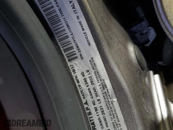 2018 Maserati Ghibli S Q4 GranLusso with VIN ZAM57YTL4J1280311, listed as a Copart auction lot 83318394 with 68,429 mi miles and Salvage Title. Bid and sale history available at carsss.com. Image 12.