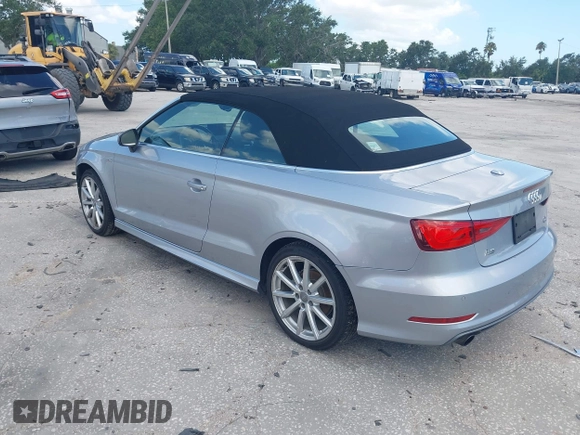 2015 Audi A3 with VIN WAUWFLFF8F1073168, listed as a IAAI auction lot 42523908 with 93,421 mi miles and . Bid and sale history available at DreamBid. Image 3.
