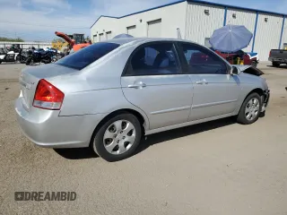2008 Kia Spectra EX with VIN KNAFE122185498723, listed as a Copart auction lot 75348554 with 117,950 mi miles and Salvage Title. Bid and sale history available at carsss.com. Image 3.