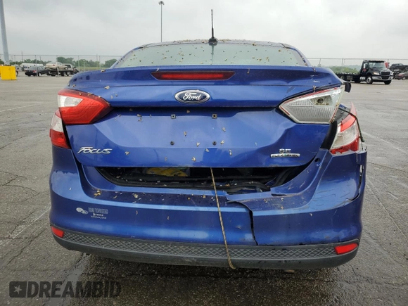 2012 Ford Focus SE with VIN 1FAHP3F26CL447739, listed as a Copart auction lot 58785295 with 85,856 mi miles and Salvage title. Bid and sale history available at DreamBid. Image 6.