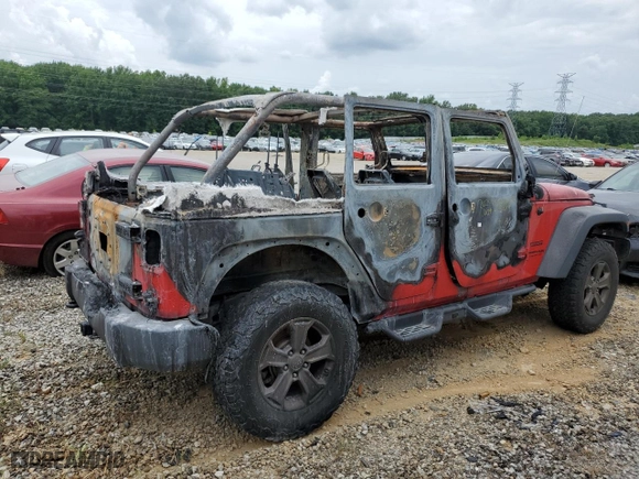 2018 Jeep Wrangler JK Unlimited Sport with VIN 1C4BJWDG5JL867846, listed as a Copart auction lot 60854834 with 0 mi miles and Non Repairable. Bid and sale history available at carsss.com. Image 3.