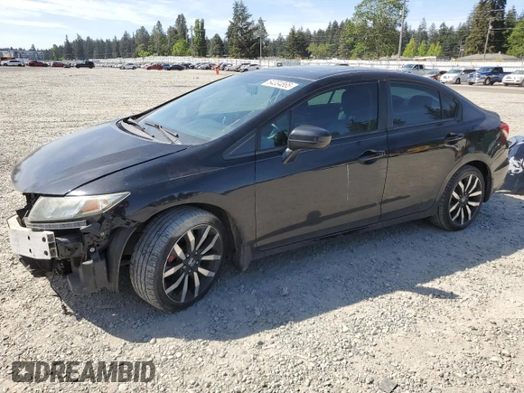2014 Honda Civic EX-L with VIN 19XFB2F95EE054849, listed as a Copart auction lot 54334865 with 111,875 mi miles and Salvage Title. Bid and sale history available at DreamBid. Image 1.