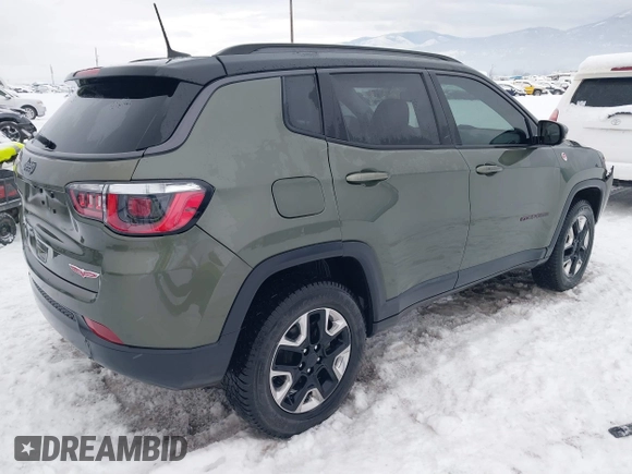 2018 Jeep Compass Trailhawk with VIN 3C4NJDDB5JT190890, listed as a IAAI auction lot 41251405 with 35,320 mi miles and . Bid and sale history available at carsss.com. Image 4.