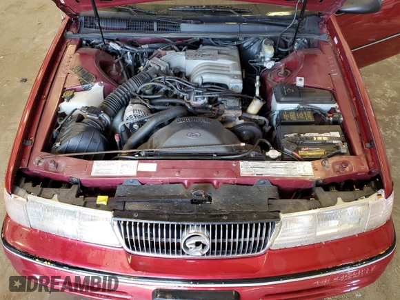 1991 Mercury Cougar z VIN 1MEPM60T4MH652996, wystawiony jako Copart lot #43811635 z przebiegiem 129 452 mil mil oraz Nie do naprawy • Non repairable. Historia ofert i sprzedaży dostępna na DreamBid. Obrazek 11.