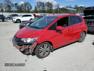2015 Honda Fit EX-L with VIN 3HGGK5H83FM771673, listed as a Copart auction lot 76297004 with 186,736 mi miles and Salvage Title. Bid and sale history available at DreamBid. Image 1.