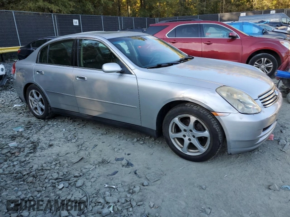 2003 Infiniti G35 w/Leather with VIN JNKCV51EX3M318774, listed as a Copart auction lot 76912684 with 173,249 mi miles and Salvage Title. Bid and sale history available at DreamBid. Image 4.