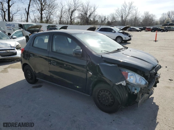 2017 Mitsubishi Mirage ES with VIN ML32A3HJ4HH002029, listed as a Copart auction lot 48679835 with 91,427 mi miles and Salvage Title. Bid and sale history available at carsss.com. Image 4.