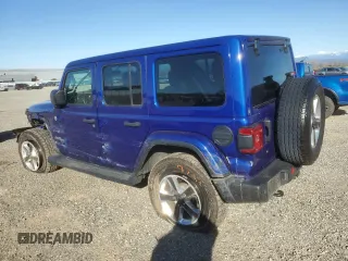 2018 Jeep Wrangler Unlimited Sahara z VIN 1C4HJXENXJW262779, wystawiony jako Copart lot #47882345 z przebiegiem Nie podano mil oraz Szkoda całkowita • Salvage title. Historia ofert i sprzedaży dostępna na DreamBid. Obrazek 2.