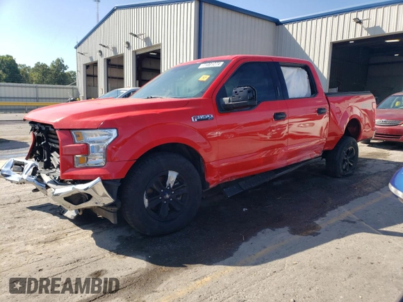 2017 Ford F-150 XL with VIN 1FTEW1EF4HKC37954, listed as a Copart auction lot 71001274 with 123,678 mi miles and Salvage Title. Bid and sale history available at carsss.com. Image 1.