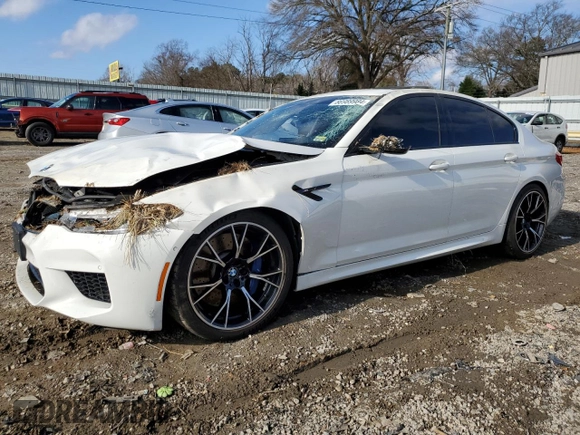 2020 BMW M5 Competition with VIN WBSJF0C08LB449068, listed as a Copart auction lot 86989984 with 0 mi miles and Salvage Title. Bid and sale history available at carsss.com. Image 1.