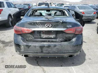 2021 Infiniti Q50 Pure with VIN JN1EV7APXMM704526, listed as a Copart auction lot 53291505 with 49,078 mi miles and Salvage title. Bid and sale history available at DreamBid. Image 6.