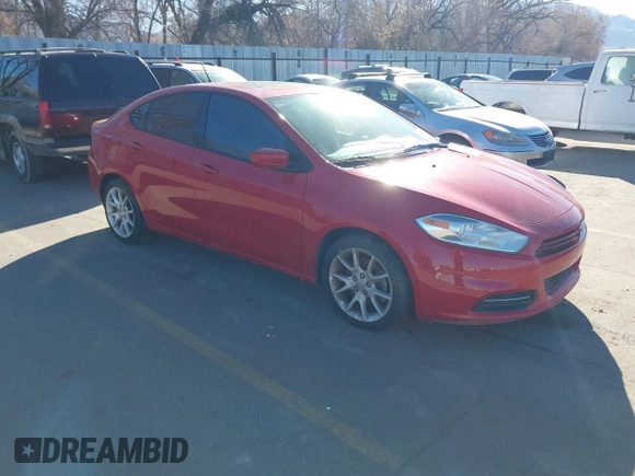2013 Dodge Dart Rallye with VIN 1C3CDFBHXDD184762, listed as a IAAI auction lot 41895651 with 110,979 mi miles. Bid and sale history available at carsss.com. Image 1.