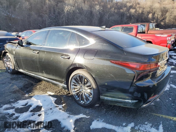 2021 Lexus LS 500 with VIN JTHD51FF1M5014484, listed as a Copart auction lot 51123585 with 37,007 mi miles and Salvage title. Bid and sale history available at DreamBid. Image 2.