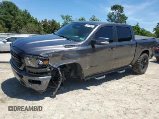 2020 Ram 1500 Big Horn with VIN 1C6SRFFT9LN314232, listed as a Copart auction lot 61262625 with 37,163 mi miles and Salvage title. Bid and sale history available at DreamBid. Image 1.