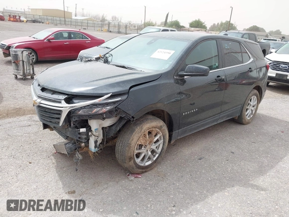 2024 Chevrolet Equinox LT with VIN 3GNAXUEG9RL244296, listed as a IAAI auction lot 42124390 with 36,135 mi miles and . Bid and sale history available at DreamBid. Image 2.