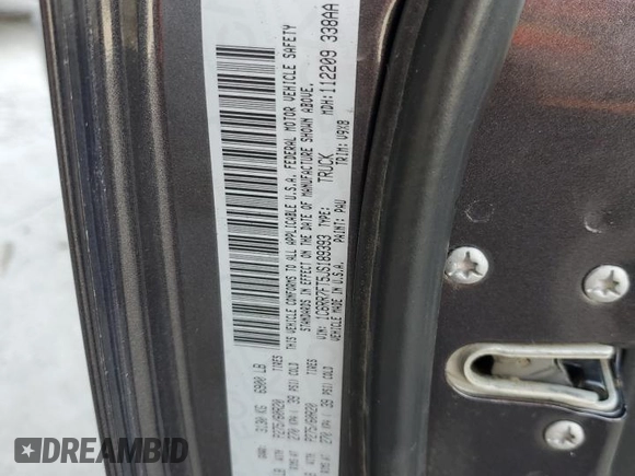 2018 Ram 1500 Express with VIN 1C6RR7FT5JS189393, listed as a Copart auction lot 54174525 with 257,317 mi miles and Salvage title. Bid and sale history available at DreamBid. Image 12.