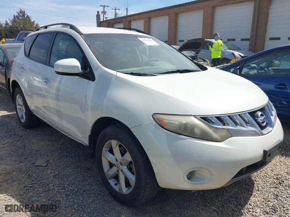 2009 Nissan Murano SL with VIN JN8AZ18U69W021327, listed as a IAAI auction lot 41811005 with 206,287 mi miles. Bid and sale history available at carsss.com. Image 1.