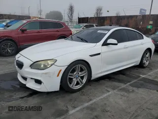 2014 BMW 6 Series 650i with VIN WBA6B2C59ED128936, listed as a Copart auction lot 46409685 with 53,208 mi miles and Salvage Title. Bid and sale history available at carsss.com. Image 1.