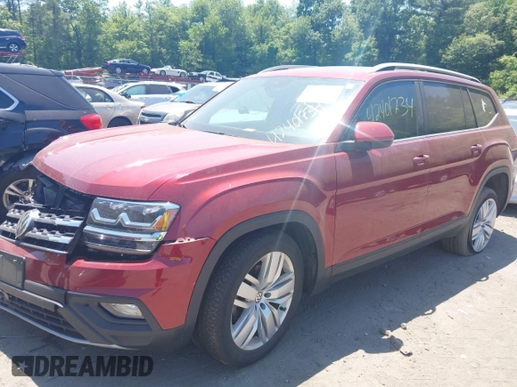 2019 Volkswagen Atlas SE with VIN 1V2UR2CA4KC553905, listed as a IAAI auction lot 42401734 with 71,405 mi miles and . Bid and sale history available at DreamBid. Image 2.
