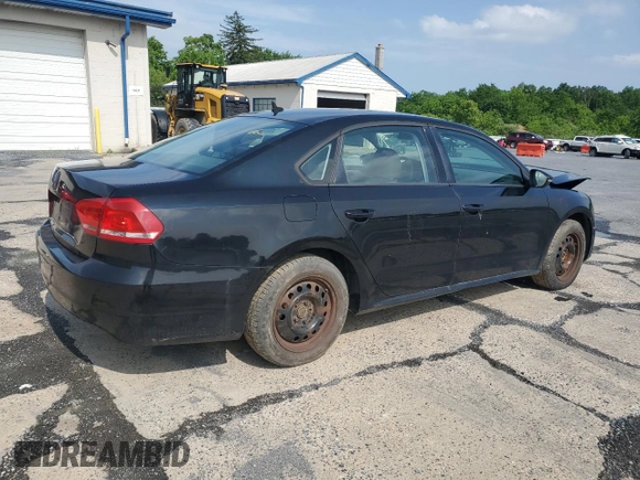 2012 Volkswagen Passat S with VIN 1VWAP7A39CC006994, listed as a Copart auction lot 59268465 with 180,500 mi miles and Salvage title. Bid and sale history available at DreamBid. Image 3.