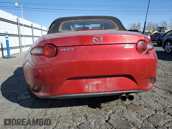 2017 Mazda MX-5 Miata Sport with VIN JM1NDAB78H0124135, listed as a Copart auction lot 88089415 with 145,338 mi miles and Salvage title. Bid and sale history available at DreamBid. Image 6.