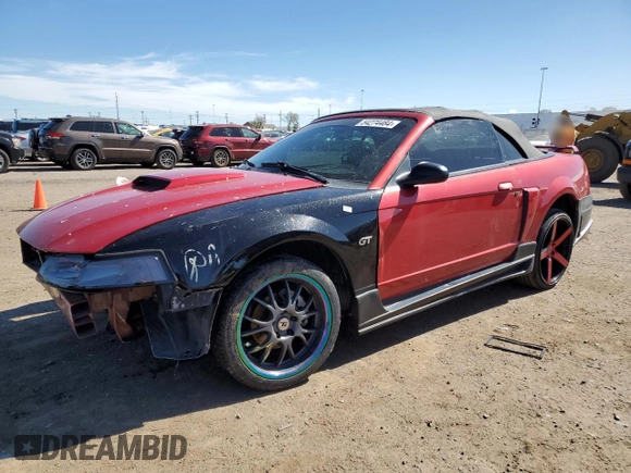 2001 Ford Mustang GT Deluxe with VIN 1FAFP45X21F124584, listed as a Copart auction lot 54274484 with 108,110 mi miles and Salvage Title. Bid and sale history available at carsss.com. Image 1.