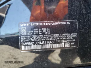 2021 BMW 3 Series 330i with VIN 3MW5R1J05M8B76650, listed as a Copart auction lot 46720195 with 41,414 mi miles and Salvage Title. Bid and sale history available at carsss.com. Image 12.