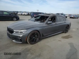 2016 BMW 7 Series 750i xDrive with VIN WBA7F2C56GG415953, listed as a Copart auction lot 47985455 with 0 mi miles and Salvage Title. Bid and sale history available at carsss.com. Image 1.