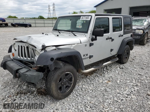 2007 Jeep Wrangler Unlimited X with VIN 1J4GA39117L169245, listed as a Copart auction lot 56731665 with 136,247 mi miles and Salvage title. Bid and sale history available at DreamBid. Image 1.