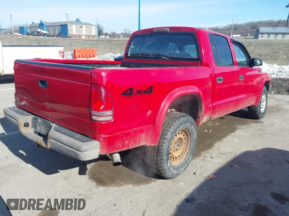 2004 Dodge Dakota Sport with VIN 1D7HG38KX4S735459, listed as a IAAI auction lot 41402108 with 262,730 mi miles. Bid and sale history available at carsss.com. Image 4.