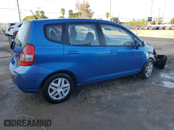 2008 Honda Fit with VIN JHMGD38408S054148, listed as a Copart auction lot 72850554 with 91,753 mi miles and Salvage Title. Bid and sale history available at carsss.com. Image 3.