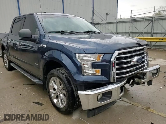 2017 Ford F-150 XL with VIN 1FTEW1EP2HFB80607, listed as a Copart auction lot 53311155 with 55,378 mi miles and Salvage title. Bid and sale history available at DreamBid. Image 13.