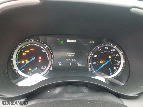 2022 Toyota Highlander Hybrid XLE with VIN 5TDGBRCH7NS541243, listed as a Copart auction lot 43849345 with 23,845 mi miles and Salvage Title. Bid and sale history available at carsss.com. Image 9.