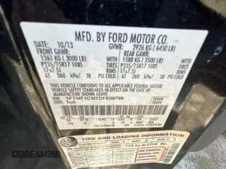 2013 Ford F-150 XL with VIN 1FTMF1CM7DFE09796, listed as a Copart auction lot 51871585 with 67,872 mi miles and Clean title. Bid and sale history available at DreamBid. Image 10.