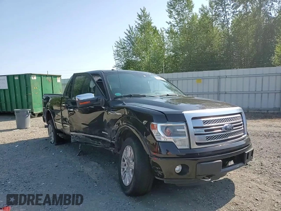 2013 Ford F-150 XL with VIN 1FTFW1ET8DFC43527, listed as a Copart auction lot 59444235 with 93,588 mi miles and Salvage title. Bid and sale history available at DreamBid. Image 14.