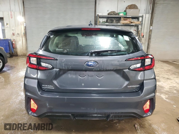 2024 Subaru Impreza with VIN JF1GUABC7R8299944, listed as a Copart auction lot 49964065 with 26,370 mi miles and Salvage Title. Bid and sale history available at carsss.com. Image 6.