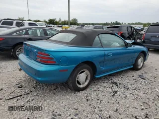 1994 Ford Mustang with VIN 1FALP4446RF132080, listed as a Copart auction lot 69632624 with 187,458 mi miles and Salvage title. Bid and sale history available at DreamBid. Image 3.