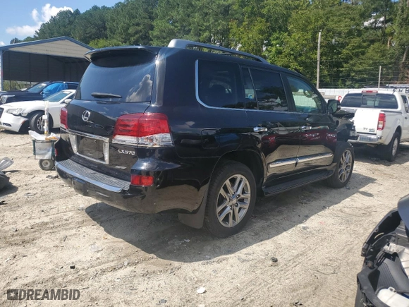 2014 Lexus LX 570 with VIN JTJHY7AX1E4136926, listed as a Copart auction lot 67493904 with 141,692 mi miles and Salvage Title. Bid and sale history available at carsss.com. Image 3.