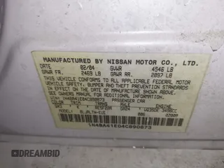 2004 Nissan Maxima SE with VIN 1N4BA41E04C890873, listed as a IAAI auction lot 41468051 with 171,641 mi miles and . Bid and sale history available at DreamBid. Image 9.
