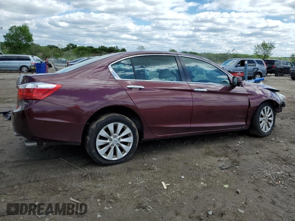 2015 Honda Accord EX-L with VIN 1HGCR2F80FA188373, listed as a Copart auction lot 55404475 with 130,961 mi miles and Salvage title. Bid and sale history available at DreamBid. Image 3.