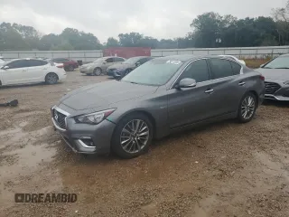 2019 Infiniti Q50 3.0t LUXE with VIN JN1EV7APXKM514738, listed as a Copart auction lot 79513904 with 131,465 mi miles and Salvage Title. Bid and sale history available at carsss.com. Image 1.