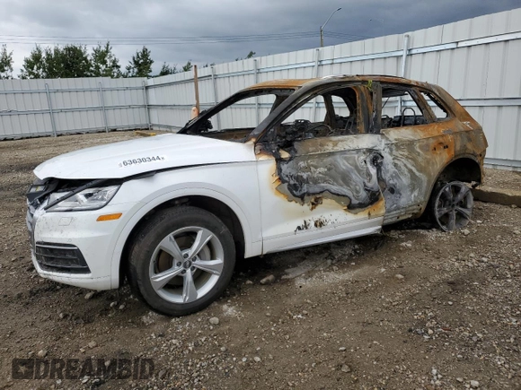 2018 Audi Q5 Premium Plus with VIN WA1BNAFY5J2002808, listed as a Copart auction lot 46907555 with 0 mi miles and Non Repairable. Bid and sale history available at carsss.com. Image 1.