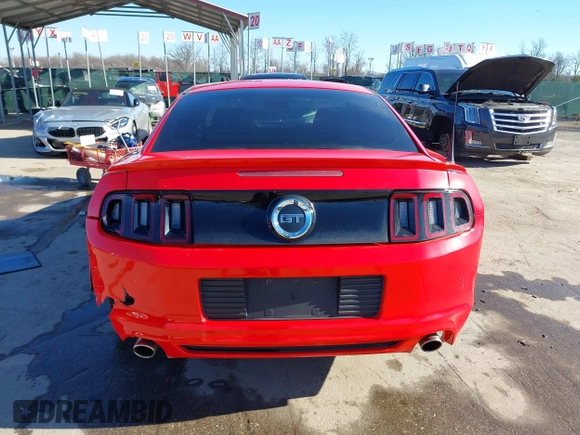 2013 Ford Mustang GT with VIN 1ZVBP8CFXD5215667, listed as a IAAI auction lot 41525268 with 129,561 mi miles and . Bid and sale history available at DreamBid. Image 16.