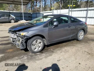 2013 Honda Civic Cpe LX with VIN 2HGFG3B55DH523940, listed as a Copart auction lot 50314025 with 132,590 mi miles and Salvage Title. Bid and sale history available at carsss.com. Image 1.