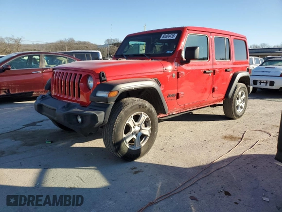 2022 Jeep Wrangler Unlimited Sport S with VIN 1C4HJXDG5NW155017, listed as a Copart auction lot 88606435 with 62,258 mi miles and Clean Title. Bid and sale history available at carsss.com. Image 1.