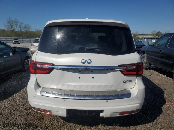 2019 Infiniti QX80 LUXE with VIN JN8AZ2NE4K9232422, listed as a Copart auction lot 48535354 with 112,686 mi miles. Bid and sale history available at carsss.com. Image 6.