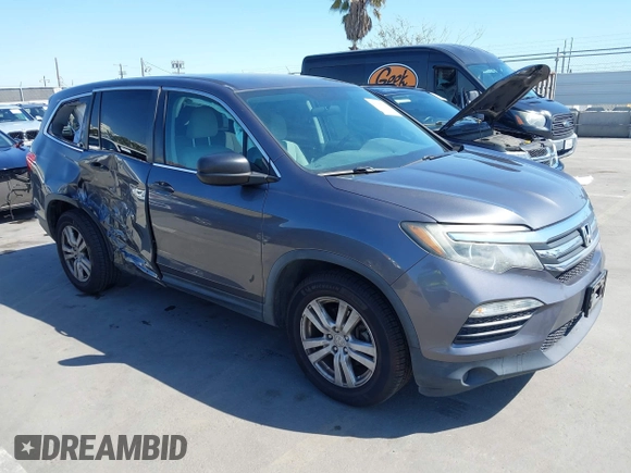2016 Honda Pilot LX with VIN 5FNYF5H1XGB032851, listed as a IAAI auction lot 41998989 with 68,882 mi miles and . Bid and sale history available at DreamBid. Image 1.