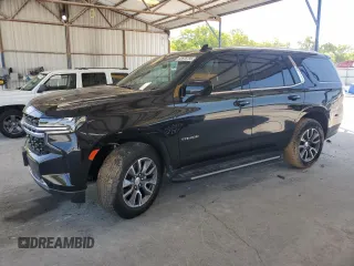 2023 Chevrolet Tahoe LS with VIN 1GNSCMKD5PR356819, listed as a Copart auction lot 52676795 with 5,624 mi miles and Salvage title. Bid and sale history available at DreamBid. Image 1.