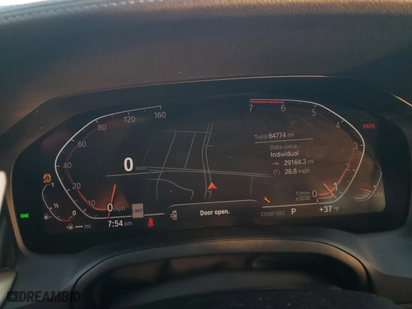 2020 BMW 3 Series 330i with VIN WBA5R1C07LFH41034, listed as a Copart auction lot 85256874 with 64,774 mi miles and Salvage Title. Bid and sale history available at carsss.com. Image 9.